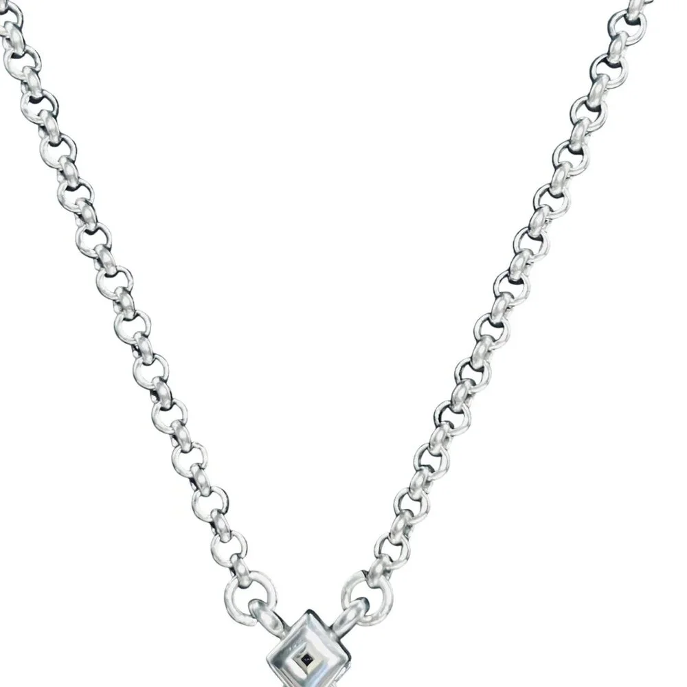 Brighton Crystal Rocks Rolo Chain Necklace And Hinged Bracelet Set (5970) - Picture 4 of 10
